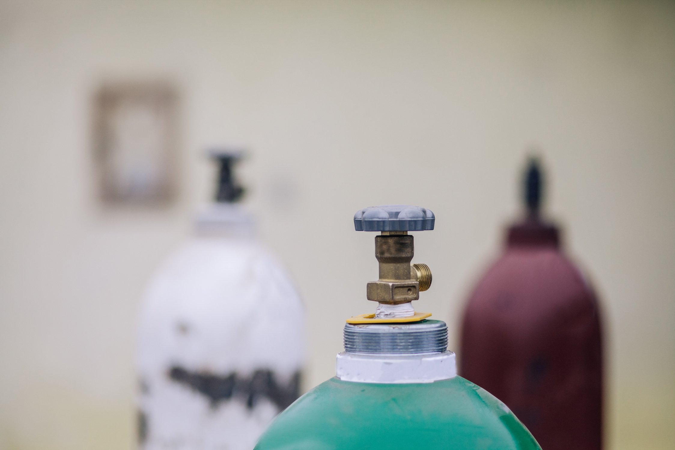 Gas bottle at gas station